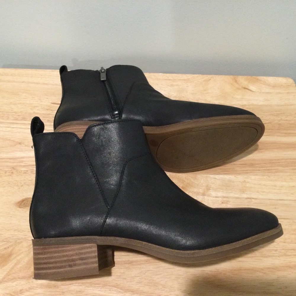 Lucky Brand Black Prenma Leather Booties 8M